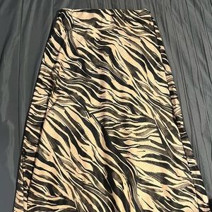 Zebra print maxi skirt
